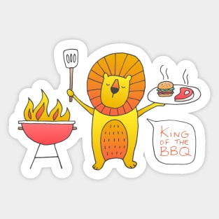 King of the BBQ - Lion Grillmaster Sticker